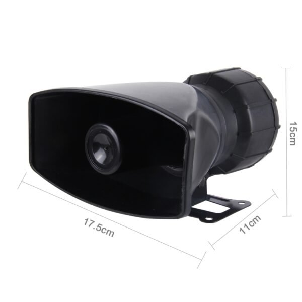 HJS-78005 12V 60W 300dB Car Electric Alarm Air Horn Siren Speaker 5 Sound Tone/ 3 Sound Tone Super Loud With Mic, Cable Length: 60cm - Image 2