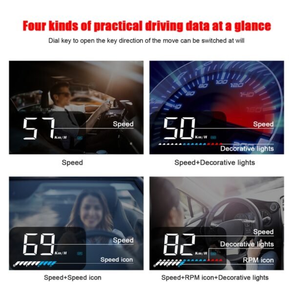 M7 3.5 inch Universal Car OBD2 + GPS HUD Vehicle-mounted Head Up Display Fuel Consumption - Image 6