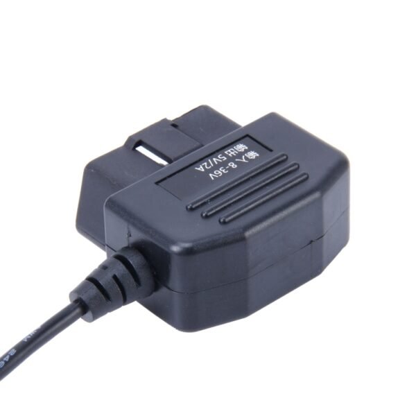 Car Auto 16Pin OBDII Charging Cable Mini 5 Pin USB Power Adapter with Switch Button for GPS Tablet E-dog Phone, Cable Length: 3.4m - Image 3