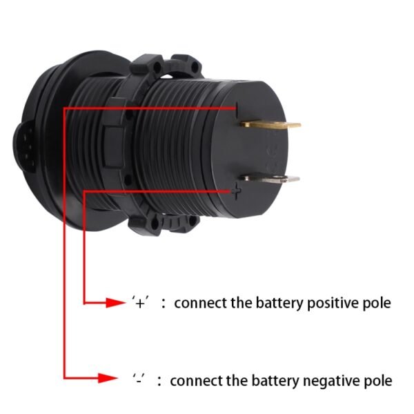 Universal Car Charger 2 Port Power Socket Power Dual USB Charger 5V 4.2A IP66 with Aperture , 4.2A with Aperture (Orange Light) - Image 6