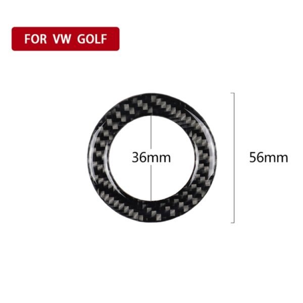 Car Carbon Fiber Steering Wheel Ring Decorative Sticker for Volkswagen - Image 5