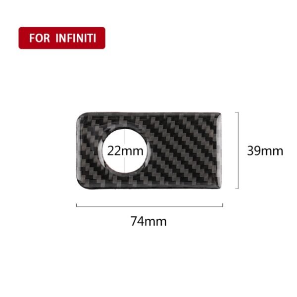 Car Carbon Fiber Front Passenger Seat Storage Box Decorative Sticker for Infiniti Q50 / Q60 2014-2020, Left Drive - Image 4