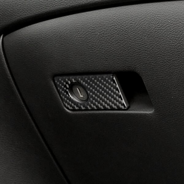 Car Carbon Fiber Front Passenger Seat Storage Box Decorative Sticker for Infiniti Q50 / Q60 2014-2020, Left Drive - Image 5