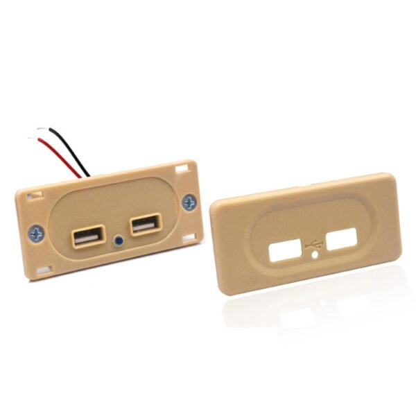 4.8A Short Cable RV Bus Modified Car Charger Dual USB Charger - Image 5