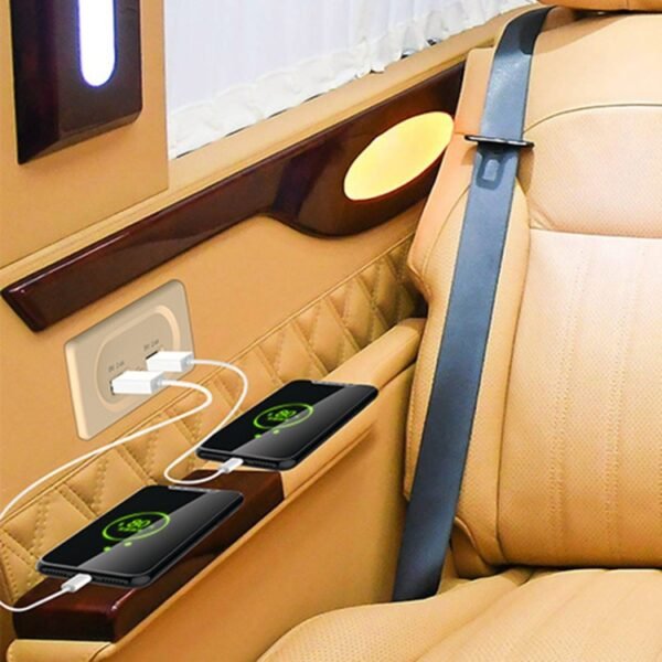 4.8A Short Cable RV Bus Modified Car Charger Dual USB Charger - Image 7