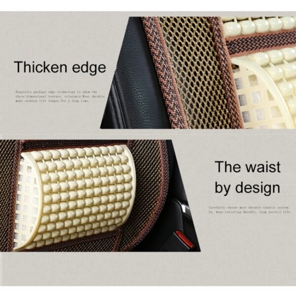 Car Seat Covers Summer Cool Imitation Wooden Beads Ventilation Breathable Seat Cushion - Image 4