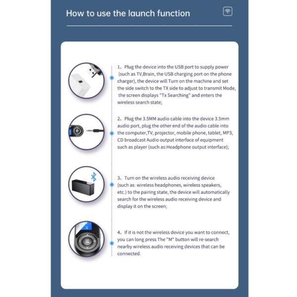 T-13 Bluetooth 5.0 LCD Digital Display Bluetooth Adapter Receiver Transmitter, T-13 - Image 17
