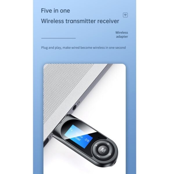 T-13 Bluetooth 5.0 LCD Digital Display Bluetooth Adapter Receiver Transmitter, T-13 - Image 7