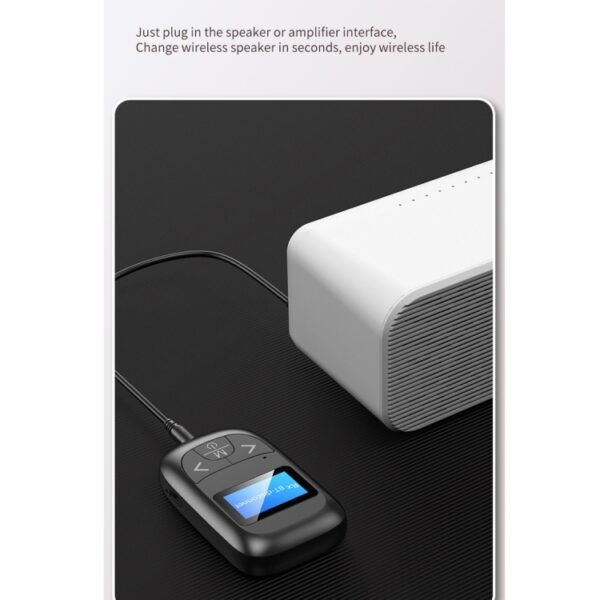 T-14 Bluetooth 5.0 2 In 1 LCD Digital Display Bluetooth Adapter Receiver Transmitter, T-14 - Image 11