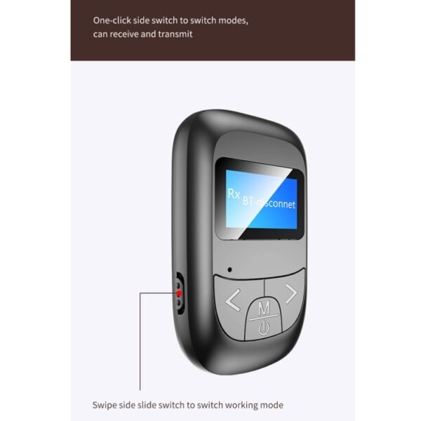 T-14 Bluetooth 5.0 2 In 1 LCD Digital Display Bluetooth Adapter Receiver Transmitter, T-14 - Image 6