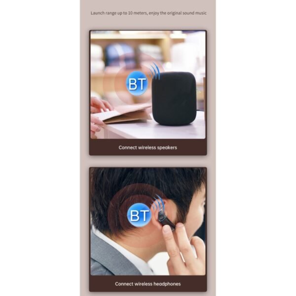 T-14 Bluetooth 5.0 2 In 1 LCD Digital Display Bluetooth Adapter Receiver Transmitter, T-14 - Image 9