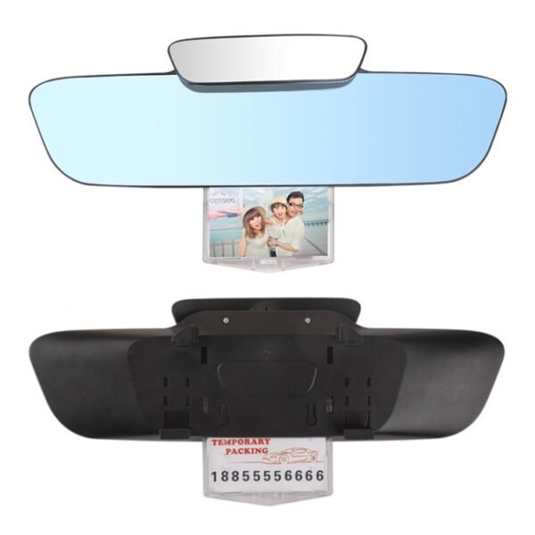 YC-193 Multifunctional Car Interior Rearview Mirror Large Field of Vision Anti-glare Auxiliary Car Blue Mirror - Image 2