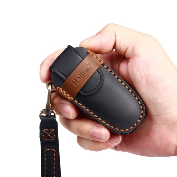 Hallmo Car Cowhide Leather Key Protective Cover Key Case for Hyundai 7-button, For Hyundai 7-button - Image 2