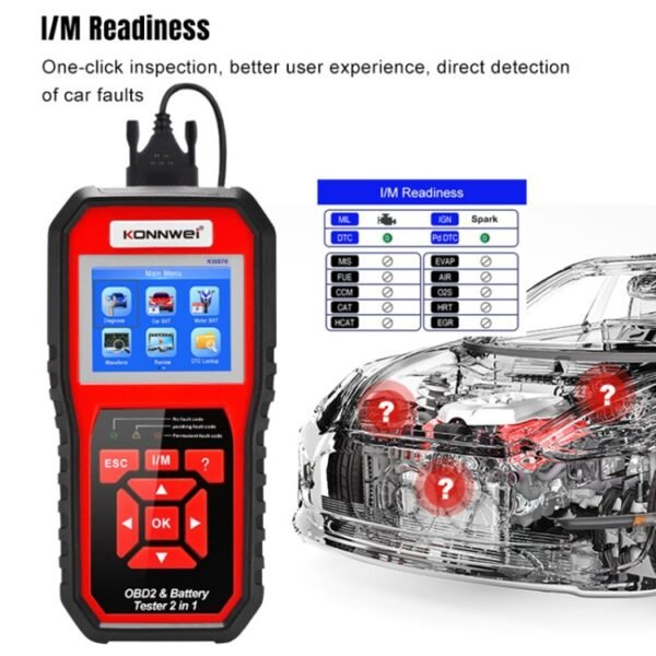 KONNWEI KW870 2 in 1 Car OBD2 Fault Diagnosis + Battery Tester - Image 6