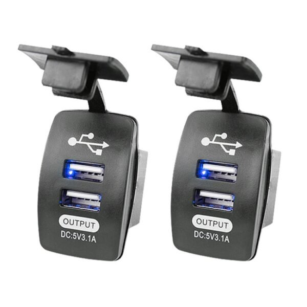 2 PCS Switch Type Dual USB 3.1A Car Charger 12-24V - Image 8