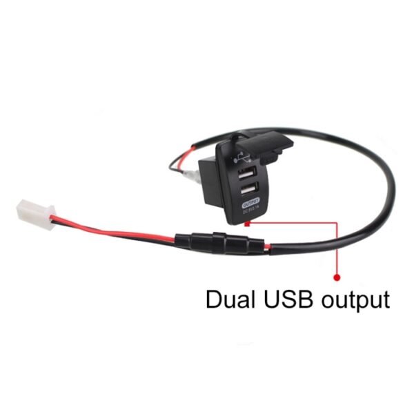 2 PCS Switch Type Dual USB 3.1A Car Charger 12-24V - Image 4