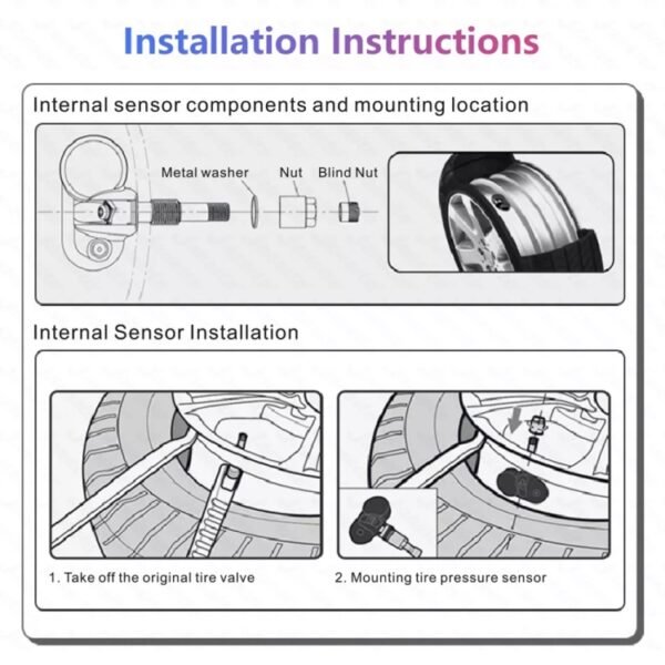 Car High Precision Solar Charging Tire Pressure Monitoring System TPMS, Built-in Voice Sensor - Image 4