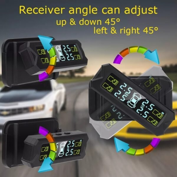 Car High Precision Solar Charging Tire Pressure Monitoring System TPMS, Built-in Voice Sensor - Image 7