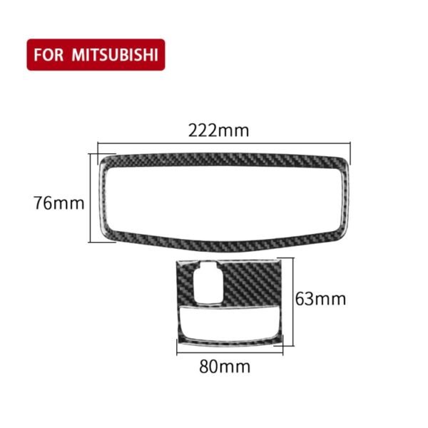 Car Carbon Fiber Roof Front Reading Light without Sunroof Decorative Sticker for Mitsubishi Lancer EVO 2008-2015, Left and Right Drive Universal - Image 5