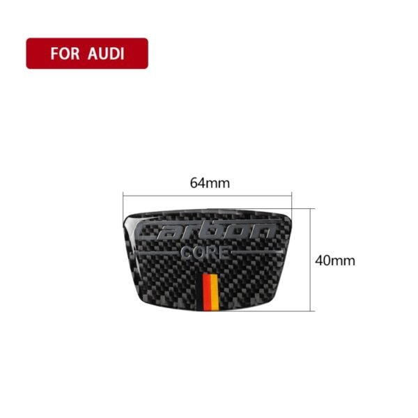 Car Carbon Fiber German Flag Color Goalpost Decorative Sticker for Audi A6 2005-2011, Left and Right Drive Universal - Image 6