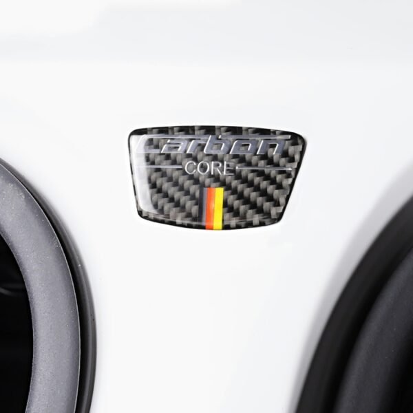 Car Carbon Fiber German Flag Color Goalpost Decorative Sticker for Audi A6 2005-2011, Left and Right Drive Universal - Image 7