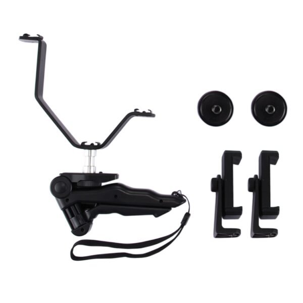 Smartphone Live Broadcast Bracket Grip Folding Tripod Holder Kits with 2x Phone Clips , For iPhone, Galaxy, Huawei, Xiaomi, HTC, Sony, Google and other Smartphones - Image 5