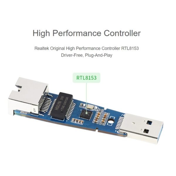 Waveshare USB 3.2 Gen1 to Gigabit Ethernet Converter Module, Driver-Free - Image 4