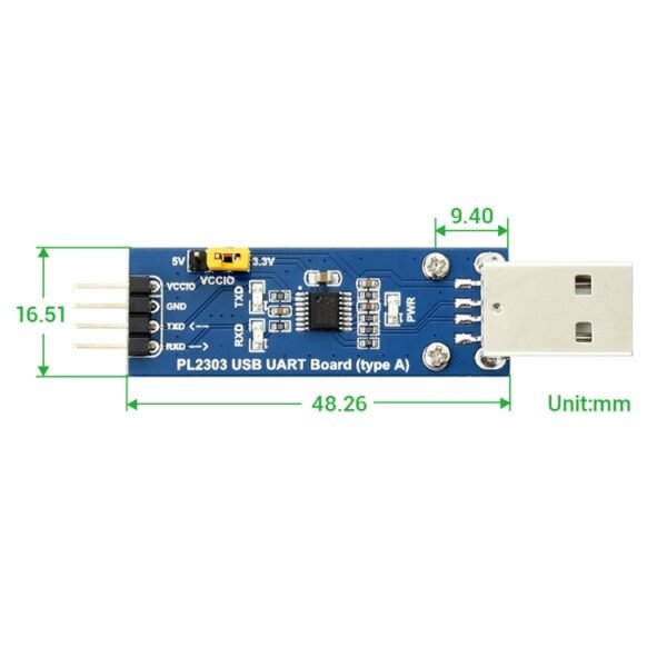 Waveshare PL2303 USB To UART (TTL) Communication Module V2 - Image 5