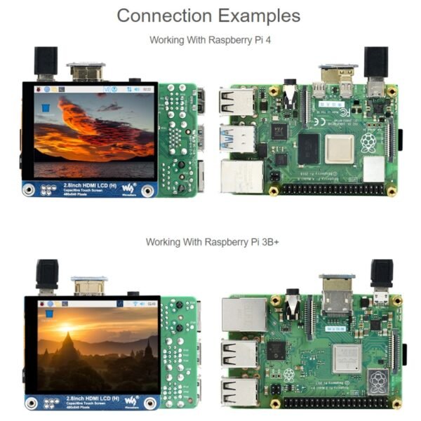 Waveshare 2.8 inch 480x640 HDMI IPS LCD Display (H) Fully Laminated Screen - Image 4