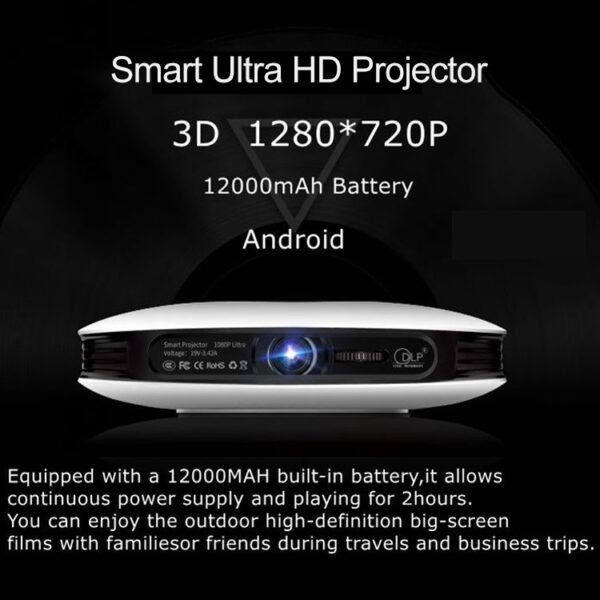 Wejoy DL-S9 220 Lumens 1280x720 720P Android 6.0 HD Bluetooth WiFi Smart Laser 3D Projector, Support HDMI / USB x 2 / TF Card - Image 13