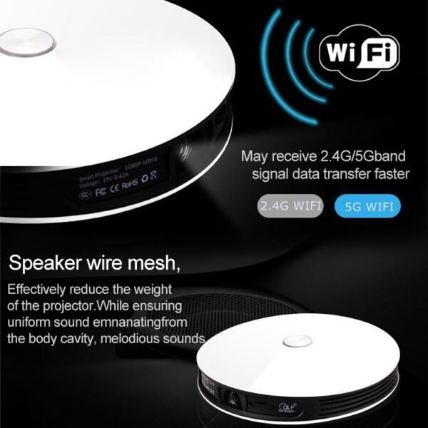 Wejoy DL-S9 220 Lumens 1280x720 720P Android 6.0 HD Bluetooth WiFi Smart Laser 3D Projector, Support HDMI / USB x 2 / TF Card - Image 14