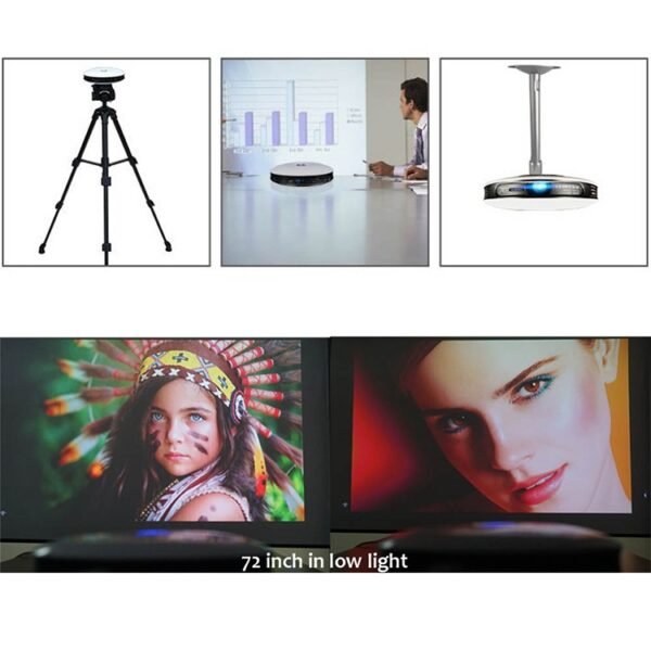 Wejoy DL-S9 220 Lumens 1280x720 720P Android 6.0 HD Bluetooth WiFi Smart Laser 3D Projector, Support HDMI / USB x 2 / TF Card - Image 9