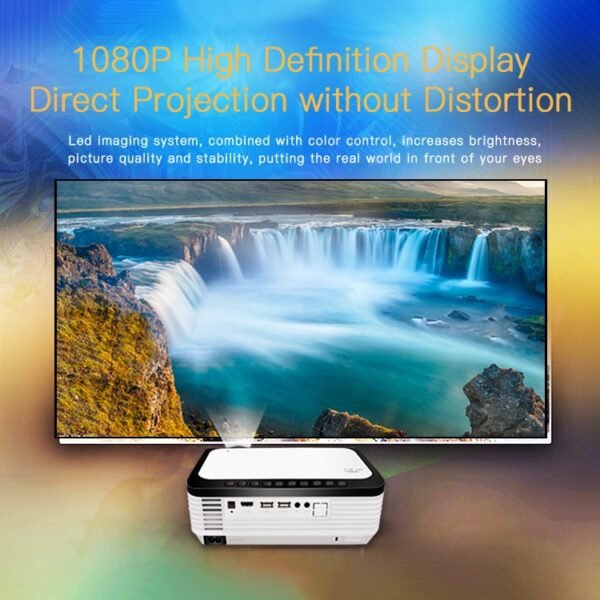 Wejoy L6 5 inch 200 ANSI Lumen 1920 x 1080P Android 6.0 HD Bluetooth 4.0 WiFi HD Smart Projector, Support AV / VGA / HDMI / 2 x USB / RJ45, 1G+8G - Image 12