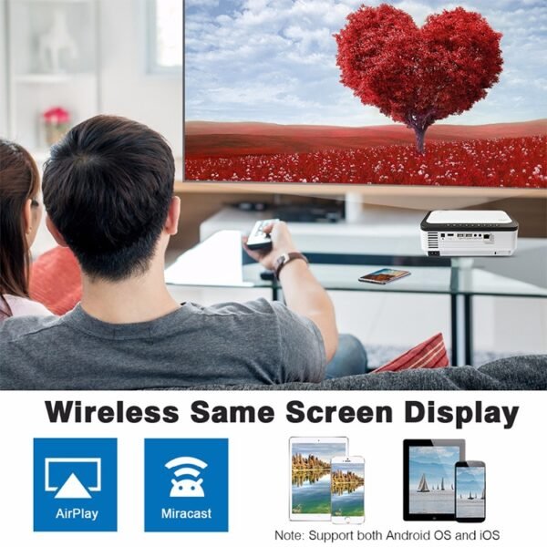 Wejoy L6 5 inch 200 ANSI Lumen 1920 x 1080P Android 6.0 HD Bluetooth 4.0 WiFi HD Smart Projector, Support AV / VGA / HDMI / 2 x USB / RJ45, 1G+8G - Image 13