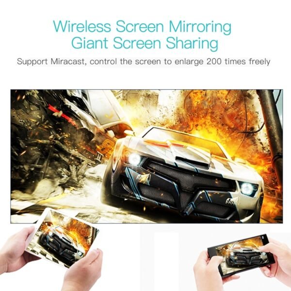 Wejoy L6 5 inch 200 ANSI Lumen 1920 x 1080P Android 6.0 HD Bluetooth 4.0 WiFi HD Smart Projector, Support AV / VGA / HDMI / 2 x USB / RJ45, 1G+8G - Image 7