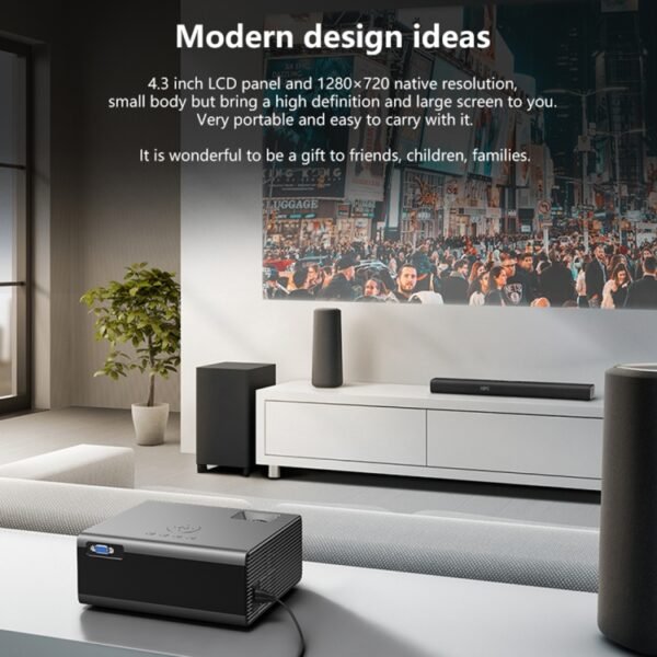 RD825 1280x720 2200LM Mini LED Projector Home Theater, Support HDMI & AV & VGA & USB, General Version, General Version - Image 2