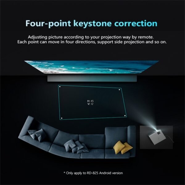 RD825 1280x720 2200LM Mini LED Projector Home Theater, Support HDMI & AV & VGA & USB, General Version, General Version - Image 6