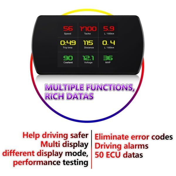 P12 Car HUD Head-up Display OBD2 Fault Code Elimination - Image 6