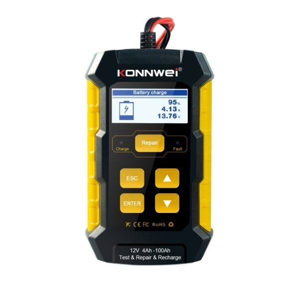 KONNWEI KW510 3 in 1 Car Battery Tester / Charger / Repairer, Support 8 Languages, KW510(EU Plug), KW510(US Plug) - Image 2