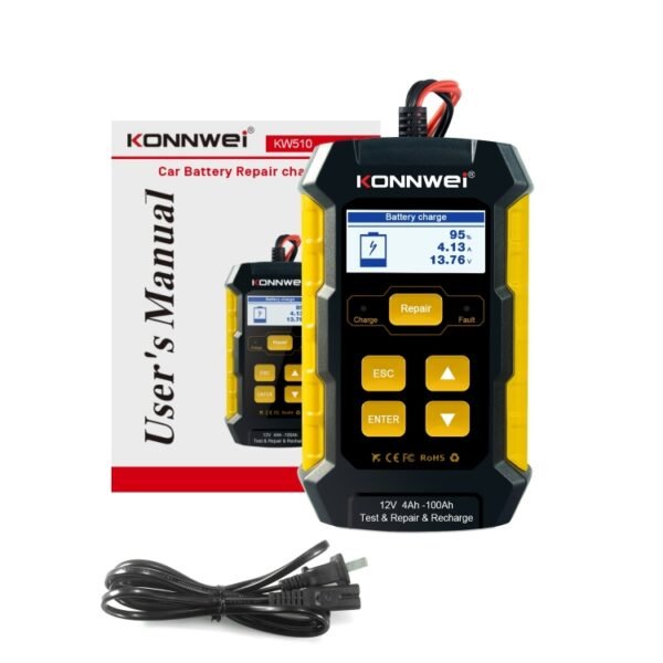 KONNWEI KW510 3 in 1 Car Battery Tester / Charger / Repairer, Support 8 Languages, KW510(EU Plug), KW510(US Plug) - Image 21