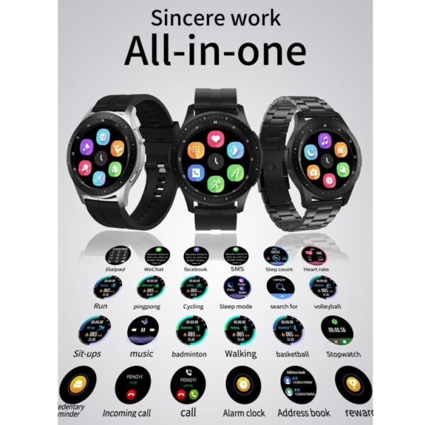 W68 1.54 inch Touch Screen IP67 Waterproof Smart Bracelet, Support Blood Oxygen Monitoring / Bluetooth Call / Heart Rate Monitoring, Style: Steel Strap - Image 5