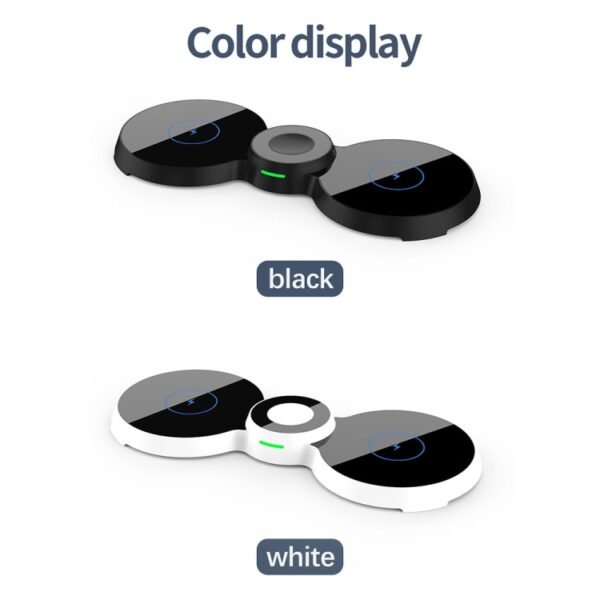 H20 15W QI Standard 3 in 1 Planar Figure-8-shaped Magnetic Wireless Charger for Phones & Apple Watch & AirPods - Image 2