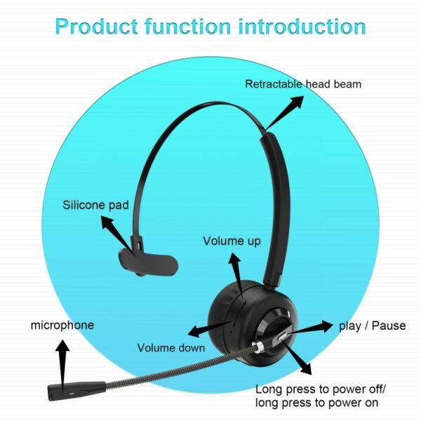 Anivia A8 Bluetooth Telephone Headset with Noise-cancelling Microphone - Image 2