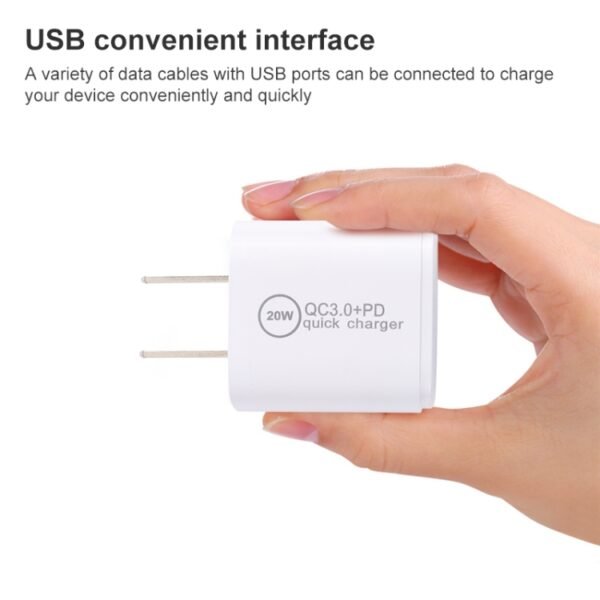 20WACB 20W QC3.0 + PD Quick Charger, AU Plug, EU Plug, US Plug - Image 2