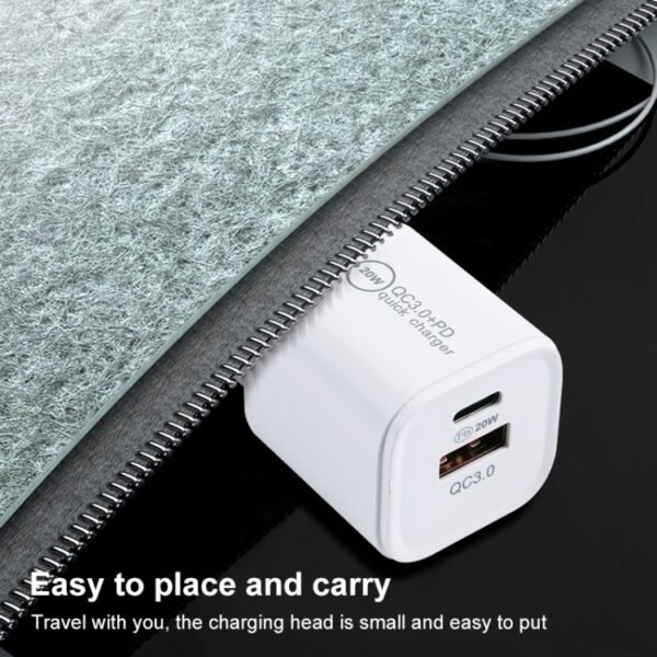 20WACB 20W QC3.0 + PD Quick Charger, AU Plug, EU Plug, US Plug - Image 4