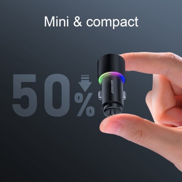 JOYROOM JR-CL10 4.8A Dual USB Car Charger with 3 In 1 Charging Cable, Charger with Cable - Image 4