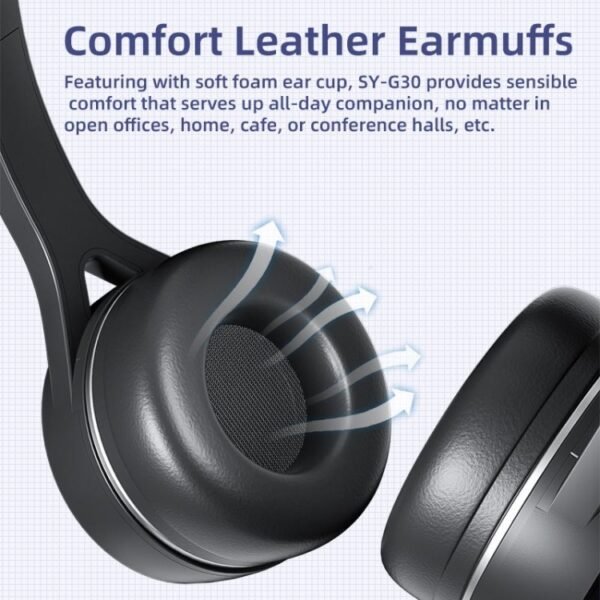 SOYTO SY-G30 Wired Noise Cancelling Ergonomic Gaming Headset, 3.5mm, USB - Image 5