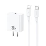 REMAX RP-U5 Extreme 2 Series 20W PD Charger + 1m USB-C / Type-C to 8 Pin Fast Charge Data Cable Set, CN Plug, EU Plug, US Plug