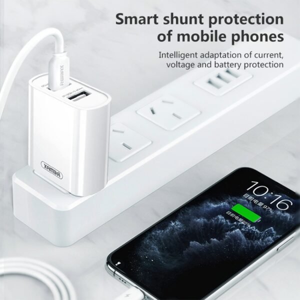 REMAX RP-U35 Jane Series 2.1A Dual USB Port Fast Charger Set, 8 Pin, Micro USB, USB-C/Type-C - Image 3