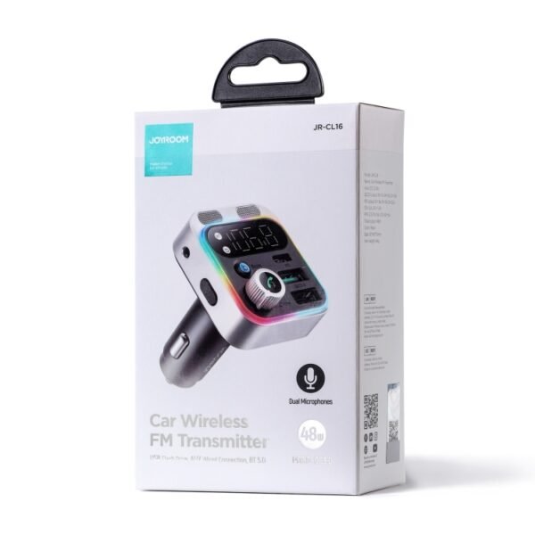 JOYROOM JR-CL16 48W Bluetooth 5.0 Car Wireless FM Transmitter, JR-CL16 - Image 7